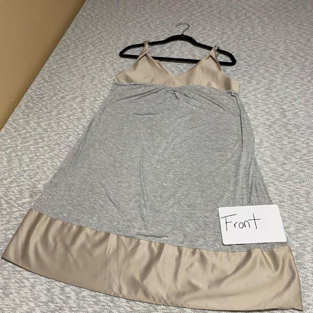 Liz Lange Maternity Gray & tan dress knee length women S. SKU-B784
